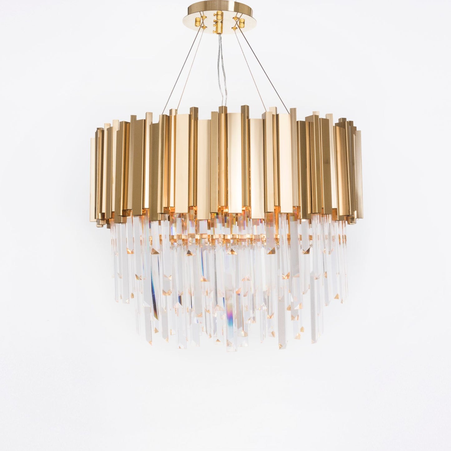 chandelier 45 cm pipes 2020 cut 15 cm crystal gold solitaire