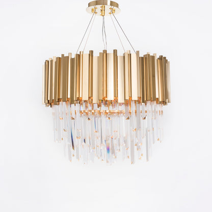 chandelier 45 cm pipes 2020 cut 15 cm crystal gold solitaire