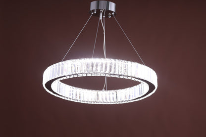 نجفة ليد، من الفولاذ المقاوم للصدأ، 60×70 سم - فضي