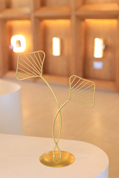 Ginkgo Harmony Table accessory, Metal, 19×28cm - Gold-إكسسوار ترابيزه جنكة، معدن، 19×28 سم - ذهبي