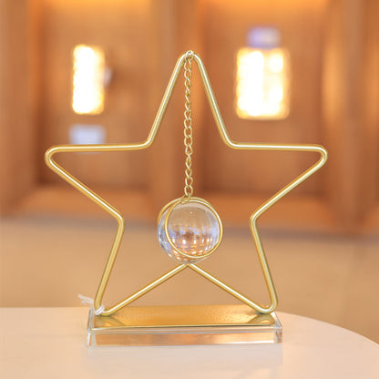 Star Table accessory, Metal, 18×18cm - Gold-إكسسوار ترابيزه نجمة، معدن، 18×18 سم - ذهبي