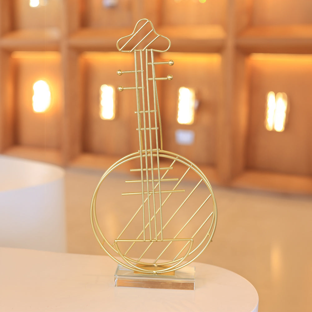 Oud Table accessory, Metal, 18×39cm - Gold-إكسسوار ترابيزه عود، معدن، 18×39 سم - ذهبي