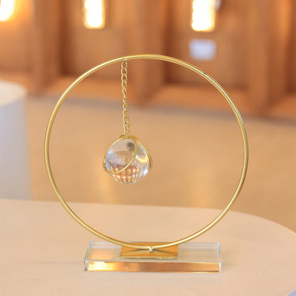 Circle Table accessory, Metal, 17×19cm - Gold-إكسسوار ترابيزه دائرية، معدن، 17×19 سم - ذهبي