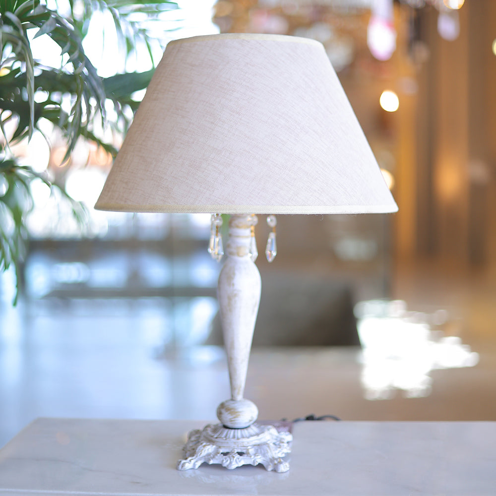 Table Lamp, 1 Lights, Metal, 58×40cm Whitey - أباجورة، 1 لمبة، معدن، 58×40 سم وايتي
