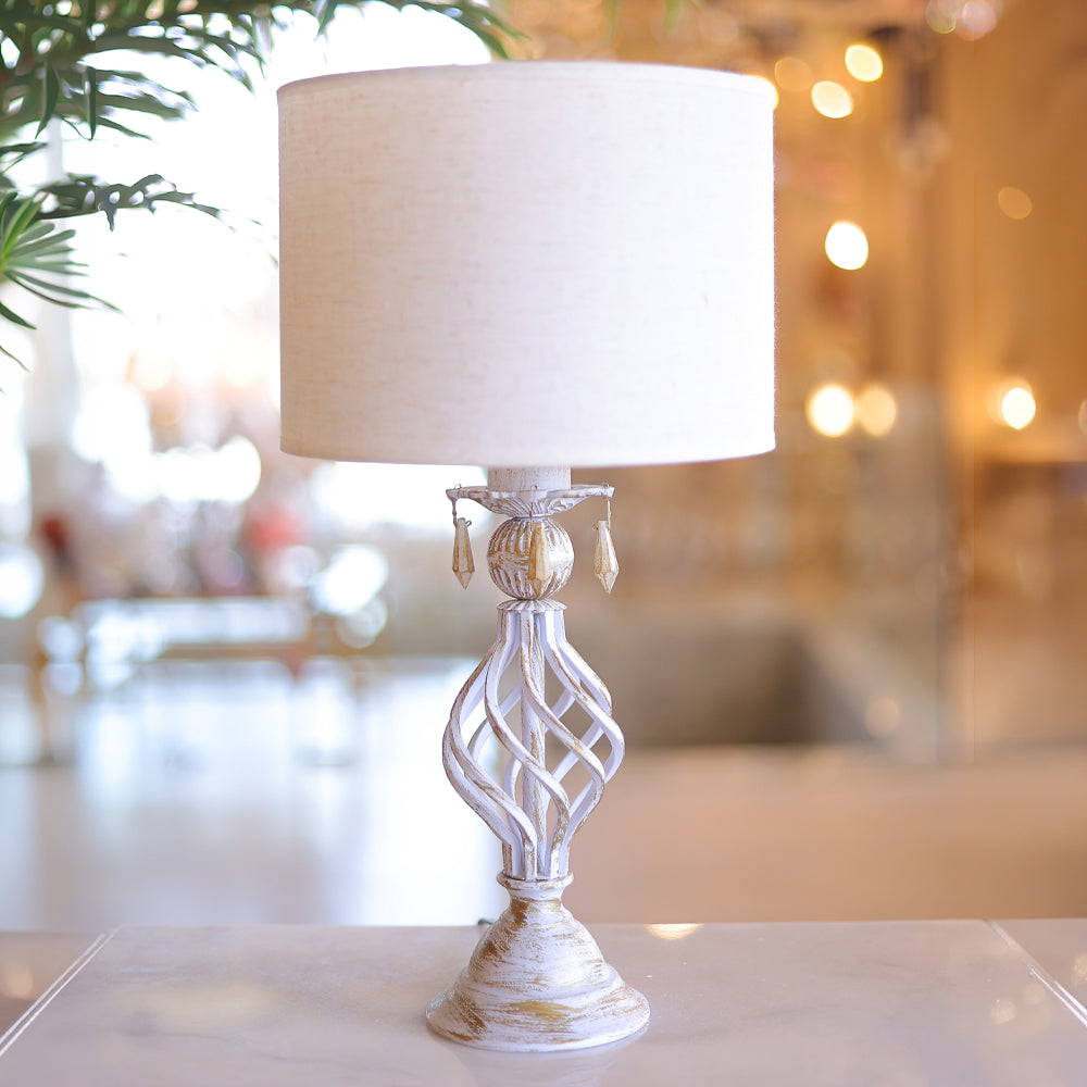 Table Lamp, 1 Lights, Metal, 48×26cm Whitey - أباجورة، 1 لمبة، معدن، 48×26 سم وايتي
