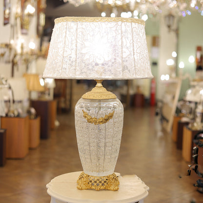 Table Lamp, 1 Lights, Brass Crystal, 70×40cm Oxide - أباجورة، 1 لمبة، كريستال نحاس، 70×40 سم أوكسيد