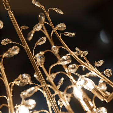 Apple Chandelier, 8 Lights, Metal, 85cm - Solitaire Gold