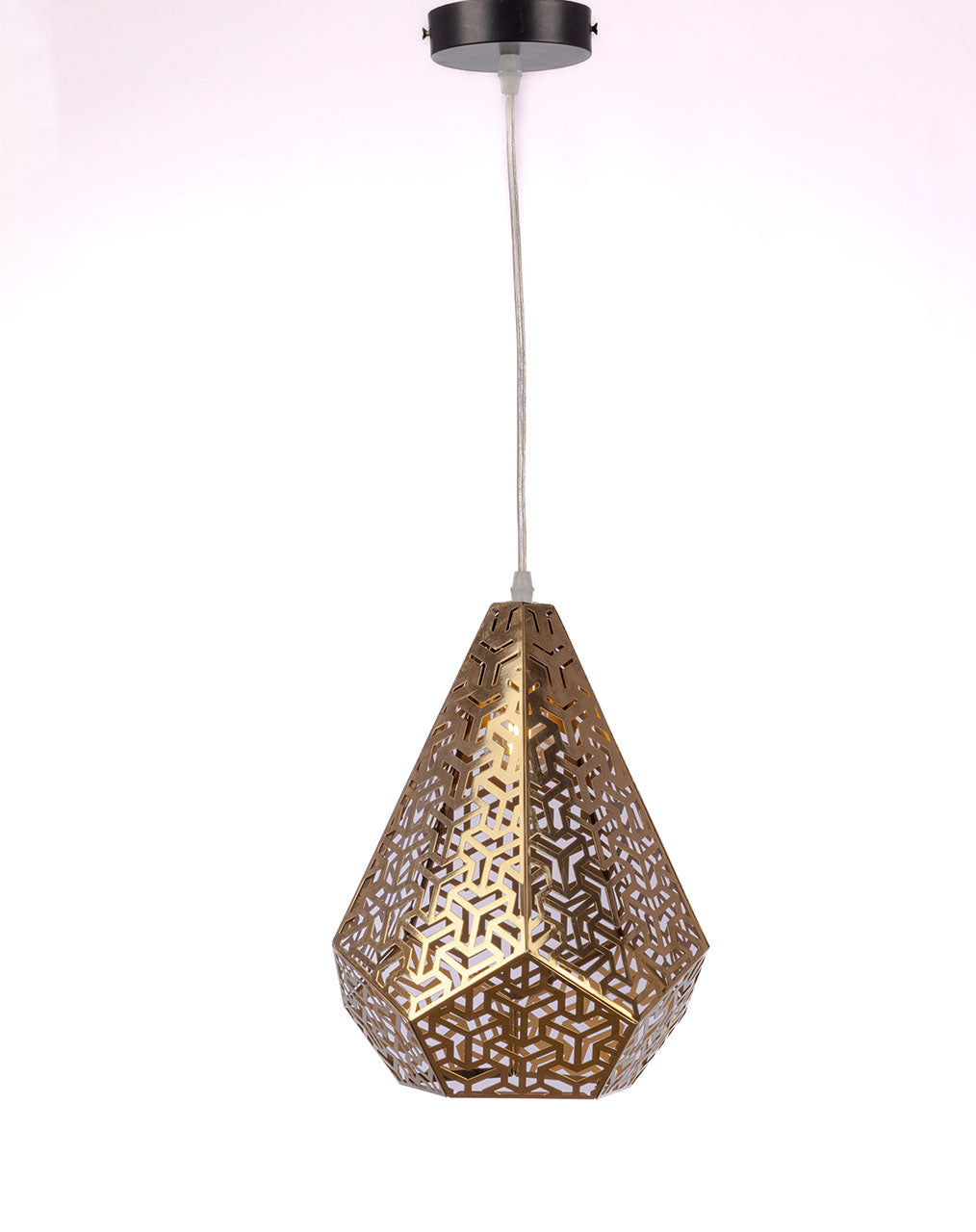 Hollow Pentagram Lantern 5287 Gold x Black