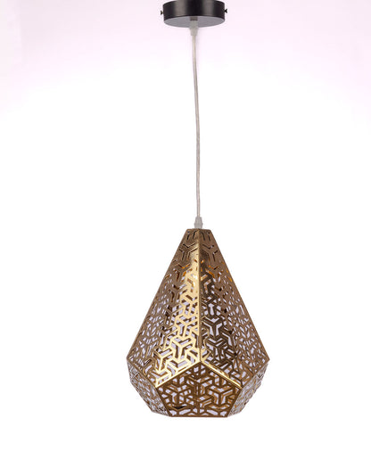 Hollow Pentagram Lantern 5287 Gold x Black