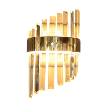 Waterfall Wall Lamp, LED, Stainless Steel, 20×33cm - Gold - ابليك شلال، ليد، استانلس ستيل، 20×33 سم - ذهبي