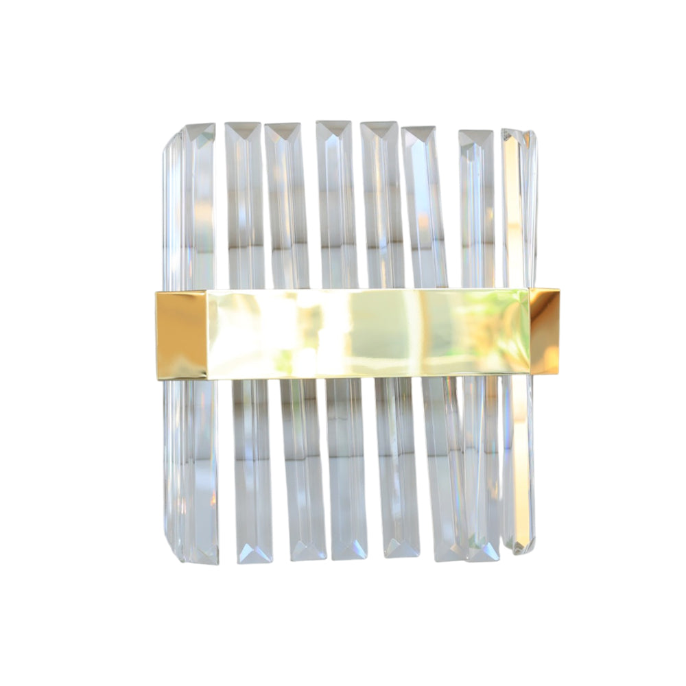 Glint Wall Lamp, LED, Stainless Steel, 24×24cm - Gold - ابليك لمعه، ليد، استانلس ستيل، 24×24 سم - ذهبي