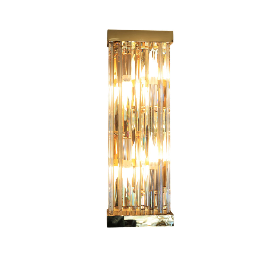 Tower Wall Lamp, 4 Lights, Stainless Steel, 51×17cm - Gold - ابليك برج، 4 لمبة، استانلس ستيل، 51×17 سم - ذهبي