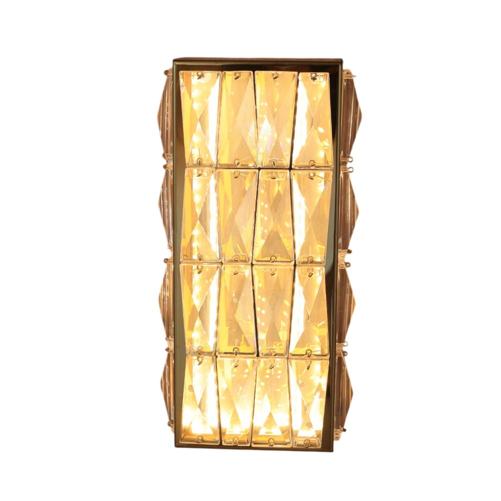 Prisma Wall Lamp, LED, Stainless Steel, 13×24cm - Gold - ابليك بريسما، ليد، استانلس ستيل، 13×24 سم - ذهبي