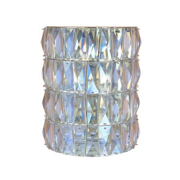 Crystal Cube Wall Lamp, LED, Stainless Steel, 17×23cm - Gold - ابليك كريستال كيوب، ليد، استانلس ستيل، 17×23 سم - ذهبي