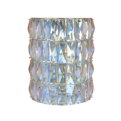 Crystal Cube Wall Lamp, LED, Stainless Steel, 17×23cm - Gold - ابليك كريستال كيوب، ليد، استانلس ستيل، 17×23 سم - ذهبي