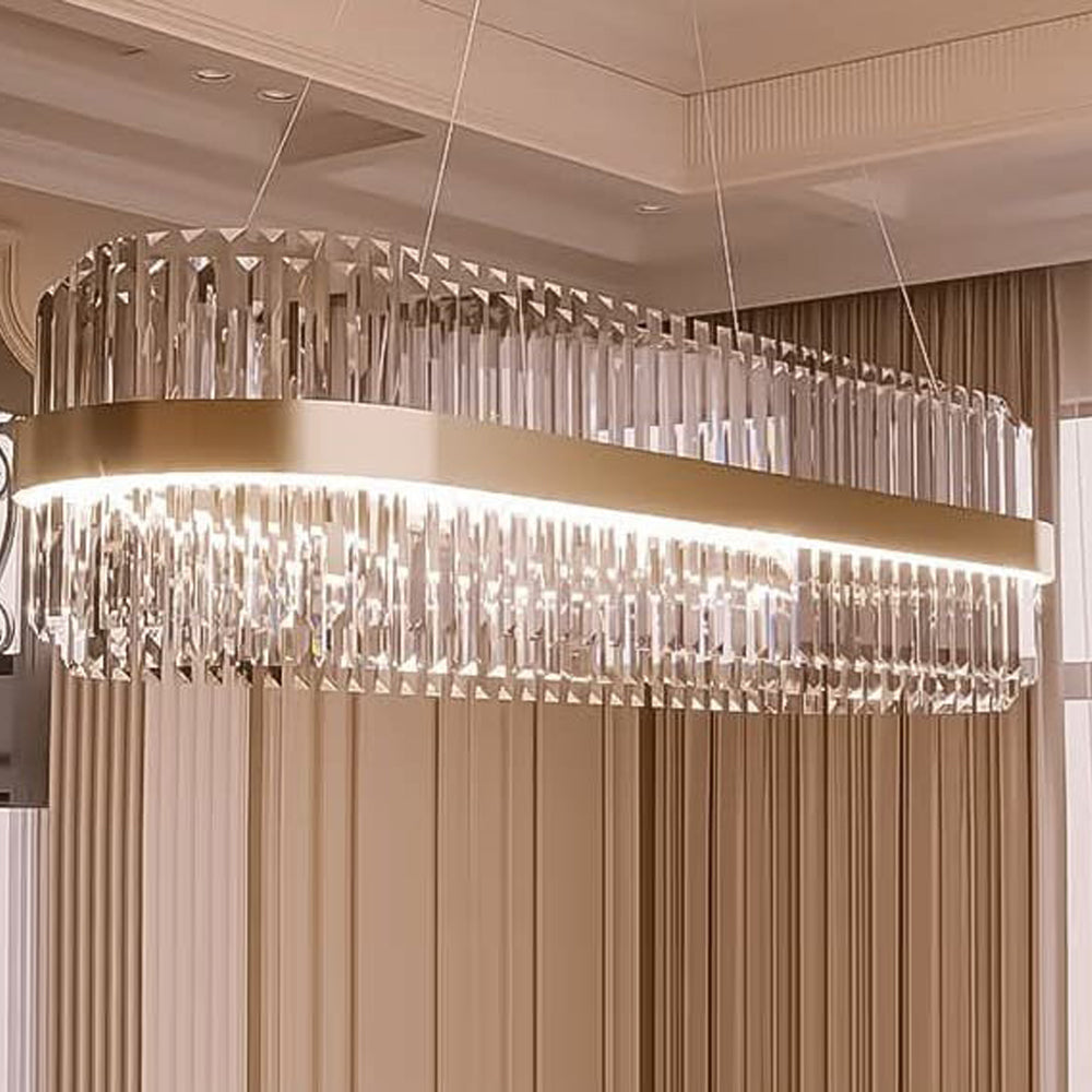 Arden LED Chandelier, Stainless Steel, 120×35×80cm - Gold PVD-نجفة ليد آردن، ستانلس ستيل، 120×35×80 سم - ذهبي PVD