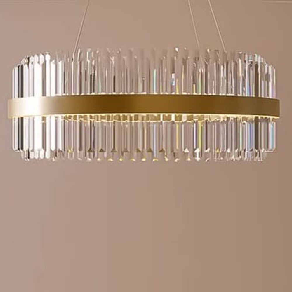Regan LED Chandelier, Stainless Steel, 60×60cm - Gold PVD-نجفة ليد ريجان، ستانلس ستيل، 60×60 سم - ذهبي PVD