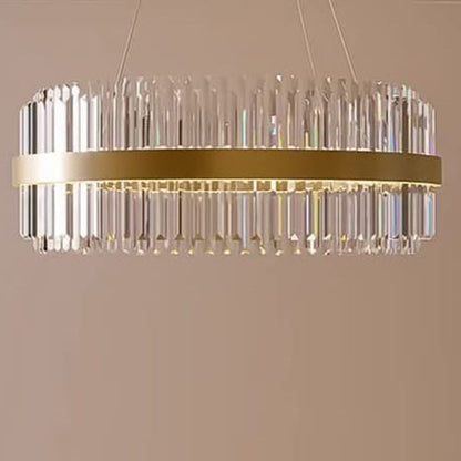 Regan LED Chandelier, Stainless Steel, 60×60cm - Gold PVD-نجفة ليد ريجان، ستانلس ستيل، 60×60 سم - ذهبي PVD