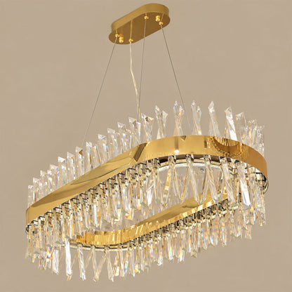 Avella LED Chandelier, Stainless Steel, 80×35×60cm - Gold PVD-نجفة ليد أفيلا، ستانلس ستيل، 80×35×60 سم - ذهبي PVD