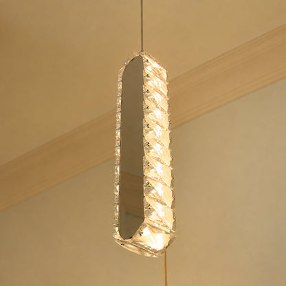 Crystal Bar LED Chandelier,Stainless Steel, 50×31*8cm - PVD -نجفة ليد كريستال بار، ستانلس ستيل، 50×31*8 سم - PVD