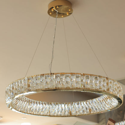 Orbit LED Chandelier, Stainless Steel, 60×60cm - Gold PVD-نجفة ليد أوربيت، ستانلس ستيل، 60×60 سم - ذهبي PVD