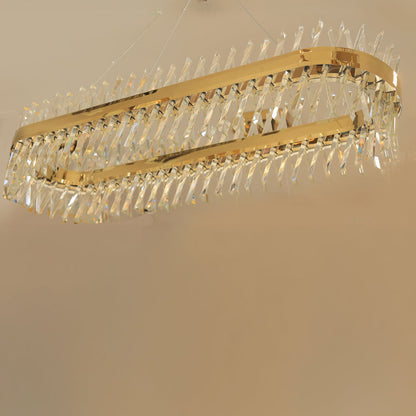 Solara LED Chandelier, Stainless Steel, 120×35×60cm - Gold PVD-نجفة ليد سولارا، ستانلس ستيل، 120×35×60 سم - ذهبي PVD