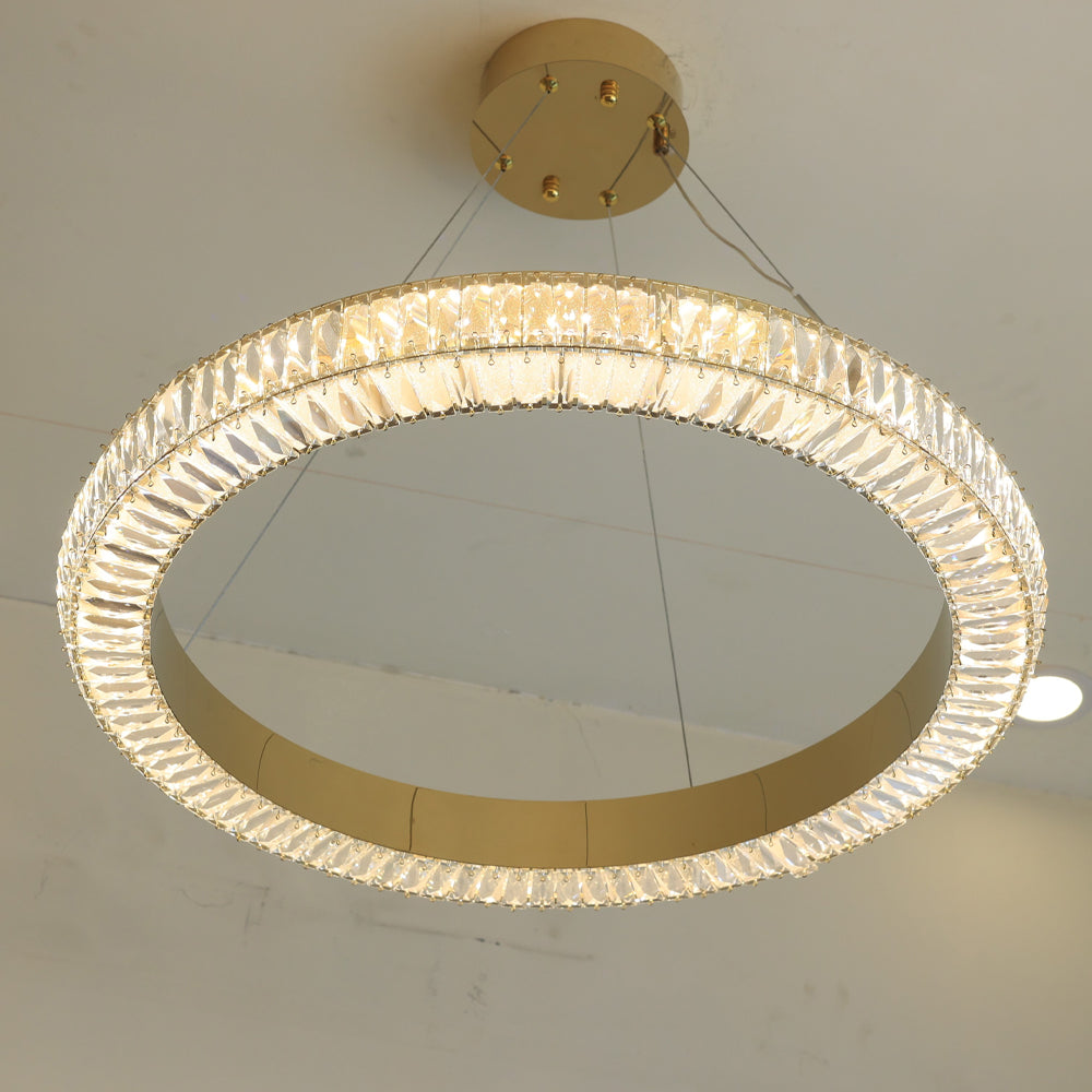 Horizon LED Chandelier,Stainless Steel, 60×60cm - PVD -نجفة ليد هاريزون، ستانلس ستيل، 60×60 سم - PVD