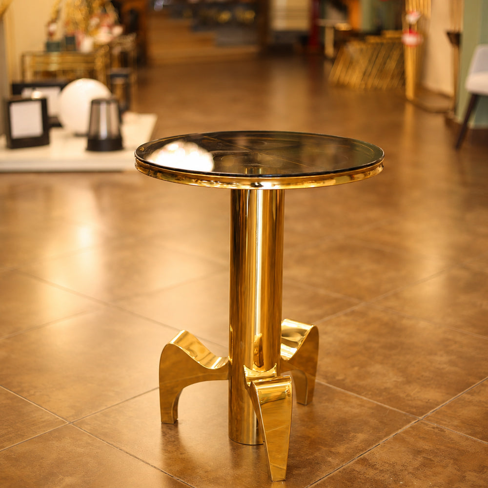 Aurella Table, Stainless Steel, 44×58cm - PVD - ترابيزة أوريلا، ستانلس ستيل، 44×58 سم - PVD