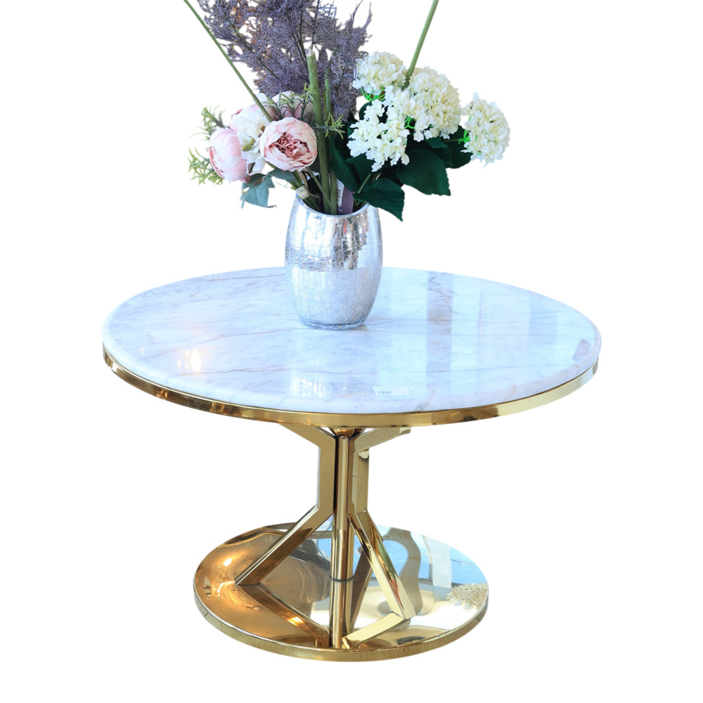 Icon Table, Stainless Steel, 80×45cm - Gold PVD-ترابيزة أيكون، ستانلس ستيل، 80×45 سم - ذهبي PVD