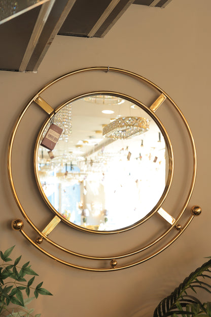 Reflect Mirror, Stainless Steel, 80×80cm - Gold PVD-مراية ريفليكت، ستانلس ستيل، 80×80 سم - ذهبي PVD