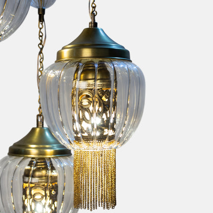 Tray pendant 30 cm oxidized chains