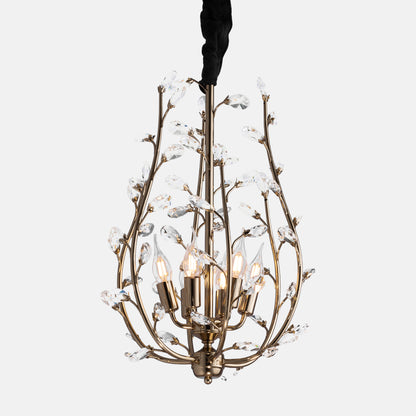 Apple Solitaire Gold 6-Light Chandelier