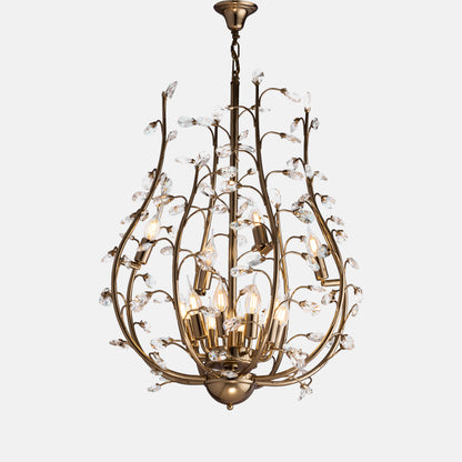 Apple Chandelier, 8 Lights, Metal, 85cm - Solitaire Gold