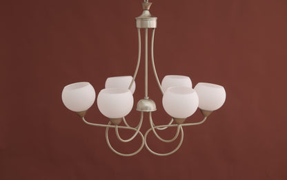 6-arms chandelier 40121 matte nickel ( Bundle 3 pieces )