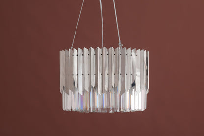 Arrow Round Chandelier, 6 Lights, Stainless Steel, 40×50cm - Silver