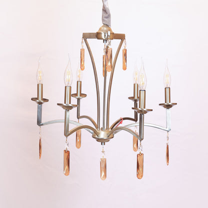 Celestine Chandelier, 6 Lights, Metal, 67×65cm - Oxide-نجفة سيليستين، 6 لمبة، معدن، 67×65 سم - أكسيديه