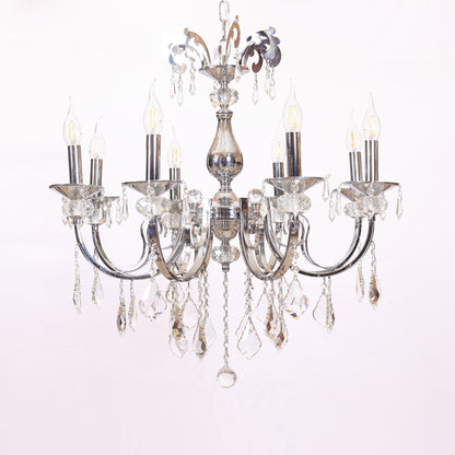 Vionelle Chandelier, 8 Lights, Metal, 68×70cm - Silver-نجفة فيونيل، 8 لمبة، معدن، 68×70 سم - فضي