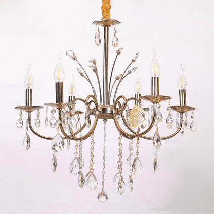 Orlisse Chandelier, 6 Lights, Metal, 66×75cm - Solitaire Gold-نجفة أورليس، 6 لمبة، معدن، 66×75 سم - سوليتير ذهبي