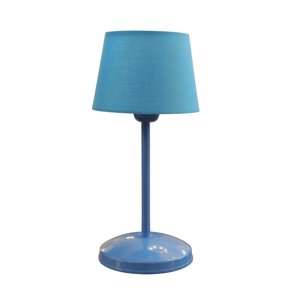 Plated Table Lamp, 1 Light, Metal, 17×35 cm - Blue
