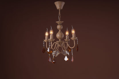 Chandelier, 4 Lights, Metal, 40×55cm - Beige