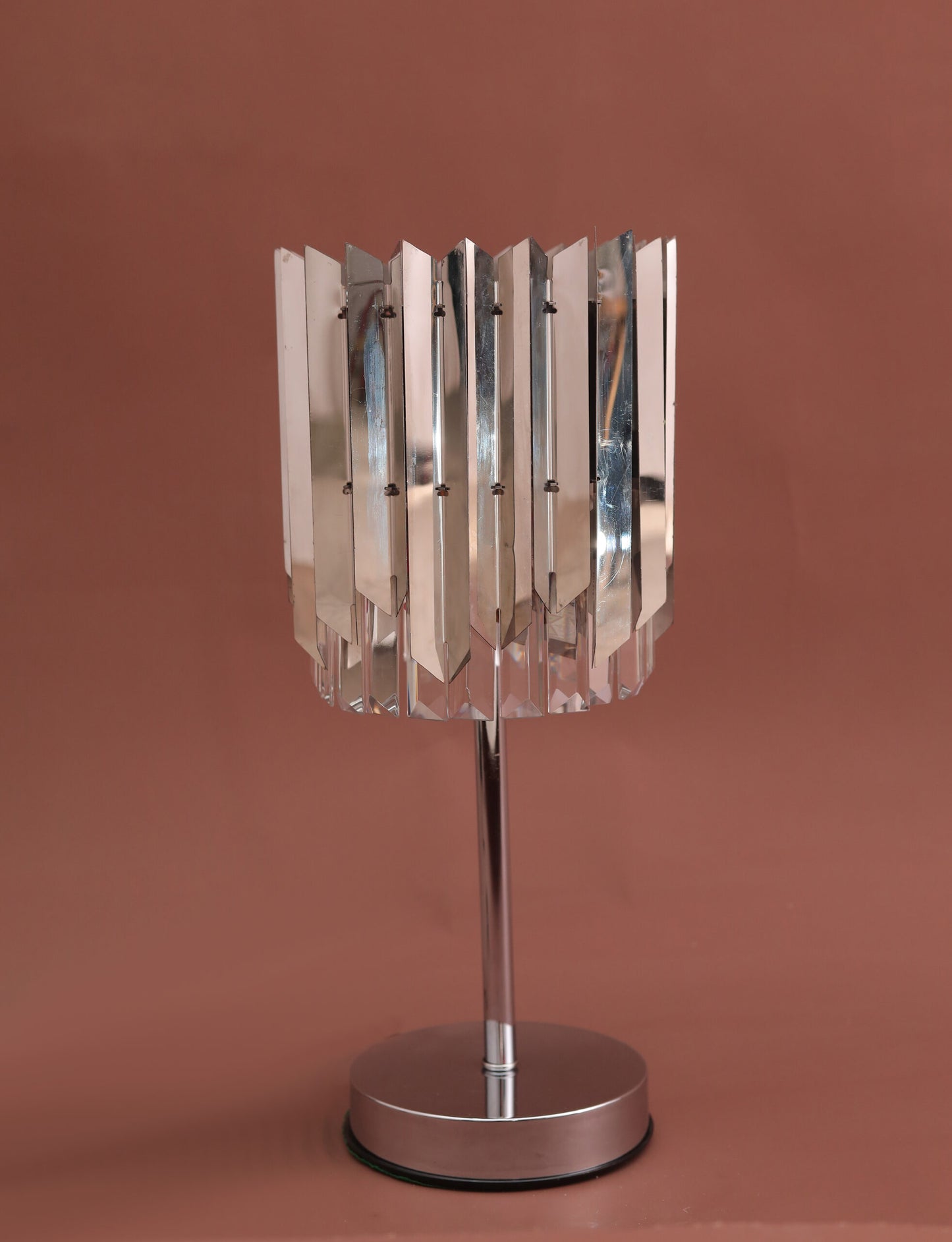 Arrow table lamp 20 cm round 2 bulbs code 2013 chrome