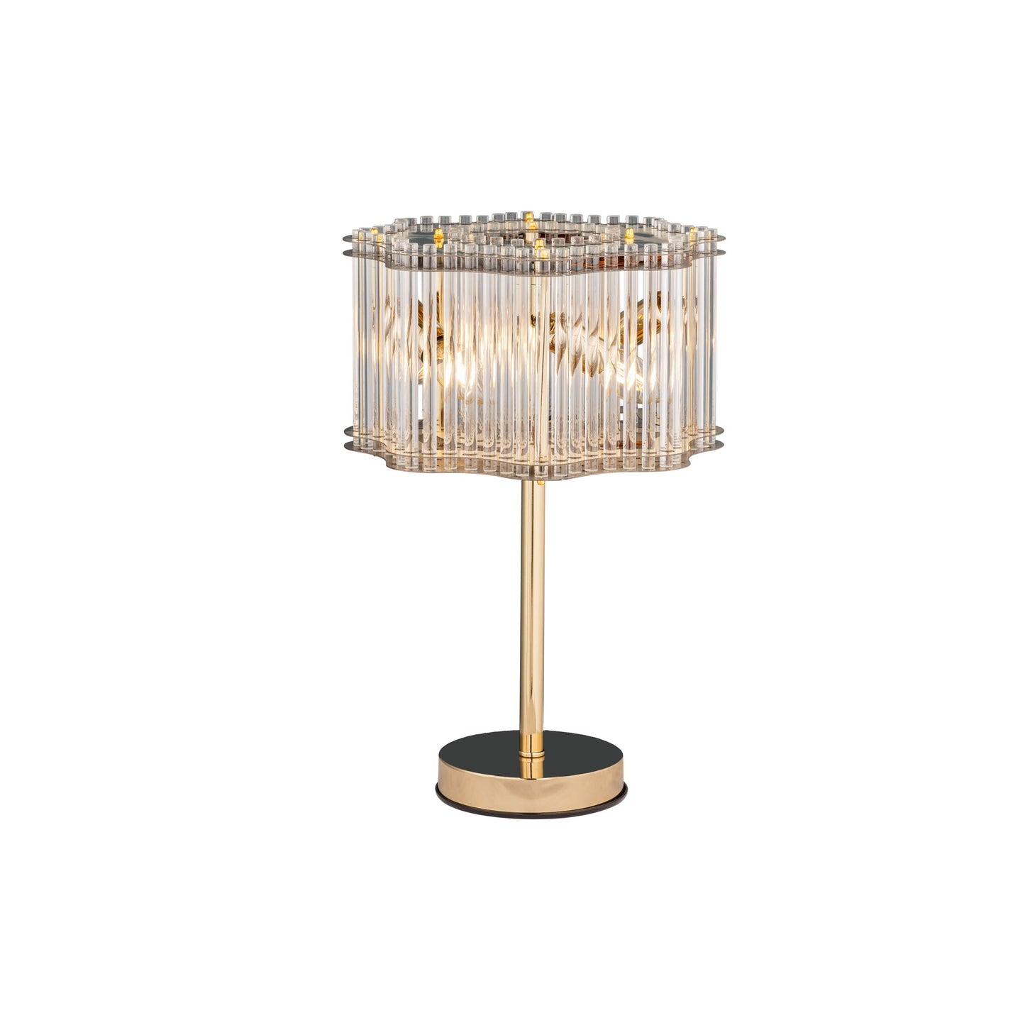 Table lamp 30cm Wave Star Filters Code 5604 in Glass Solitaire Gold