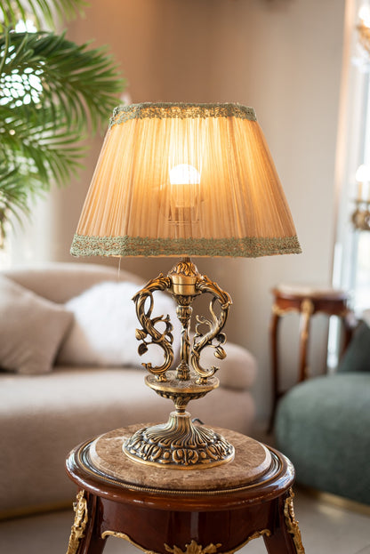 Rogina table lamp Italian bronze with lamp shade