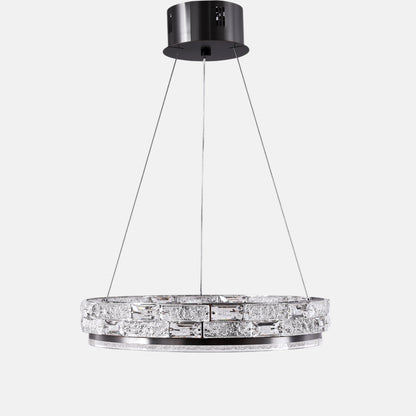 Alpha LED Chandelier, Metal, 50×40cm - Chrome black