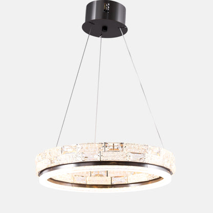 Alpha LED Chandelier, Metal, 50×40cm - Chrome black