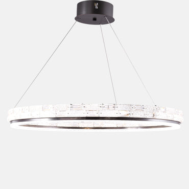 Alpha LED Chandelier, Metal, 50×60cm - Chrome Black