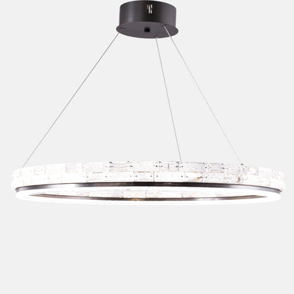 Alpha LED Chandelier, Metal, 50×60cm - Chrome Black