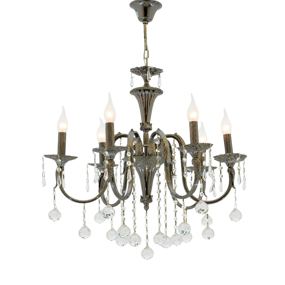 Elysee 6 Lights Black Chandelier