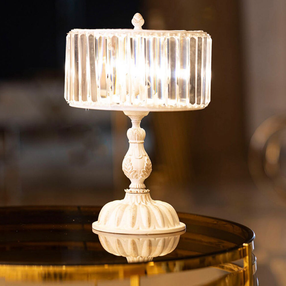Crystal table lamp 15 cm whitey x gold with crystal