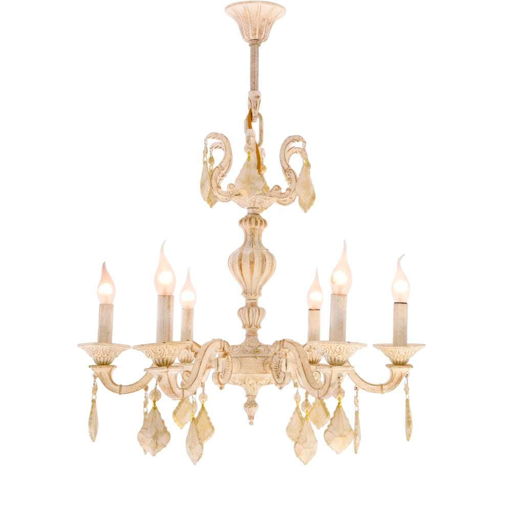 Amsterdam 6 Lights Whitey Chandelier